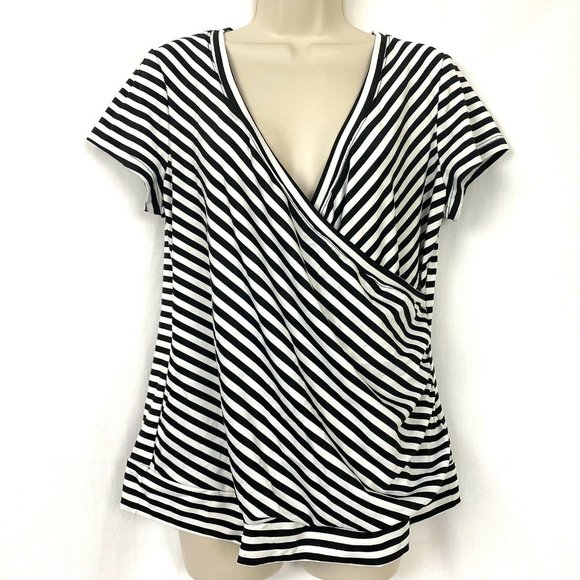 Motherhood Maternity XL Nursing Top Striped Wrap - Picture 1 of 6
